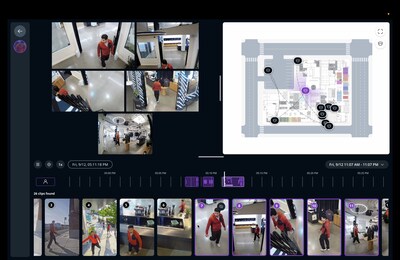 Verkada's AI Unified Timeline visually reconstructs the entire journey of people and vehicles across a property.