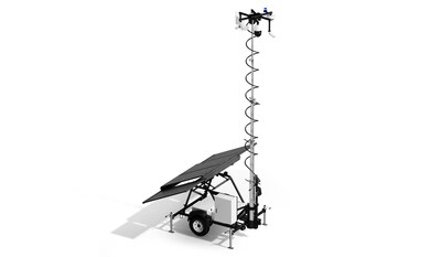 Verkada's new solar-powered, cloud-managed trailer supports up to six Verkada devices.