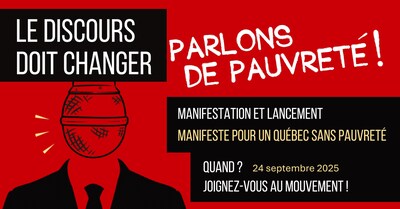 Invitation aux médias - Le discours doit changer, parlons de pauvreté!