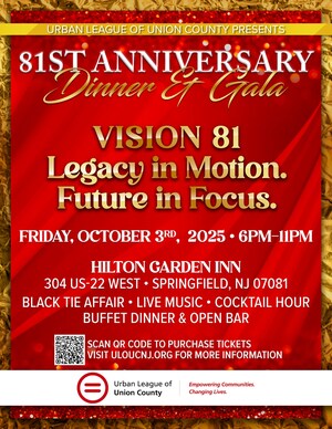 Urban League Of Union County to Host Annual Gala: Vision 81: Legacy in Motion. Future in Focus.