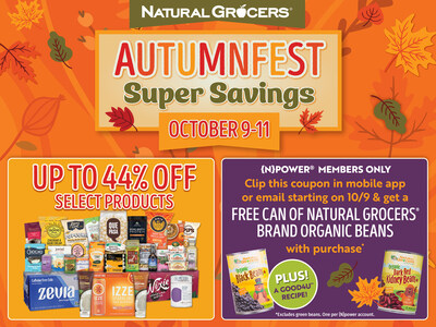Enjoy three days of super savings and in-store events from October 9-11 at all Natural Grocers® locations, nationwide.