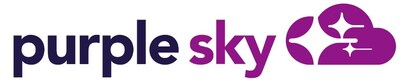Purple Sky wordmark and logo of a purple cloud