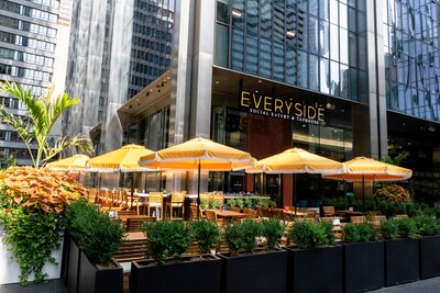 Street view of Everyside Social Eatery & Taphouse at #100-120 Adelaide St W, Toronto (CNW Group/Everyside Social Eatery & Taphouse)