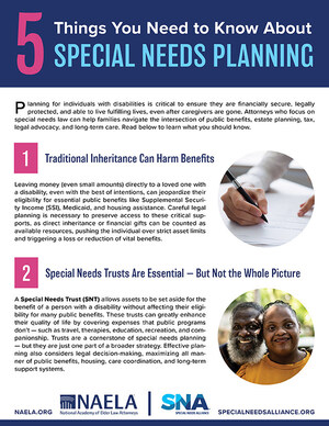 Planning With Purpose: NAELA and SNA Partner to Promote Special Needs Law Month