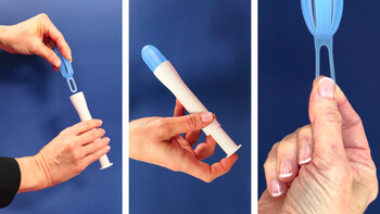 Sequentially-presented applicator loading and product removal imagery