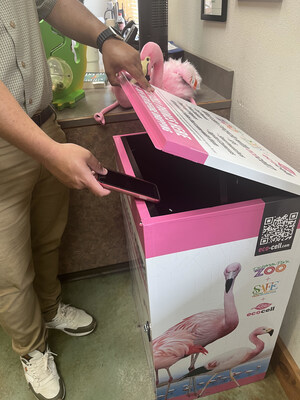 Help save flamingos by recycling old cell phones and electronics at Dickerson Park Zoo.