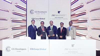 L to R: Erden Kendigelen, Marriott International Regional Vice President, Rahul Chaudhary, MD, CG Corp Global & CGDevelopers Global, Jaidev Menezes, Regional Vice President, Mixed-Use Development (EMEA) Marriott International, Varun Chaudhary, MD, Corp Global, Jismon Thomas, Development Manager & CFO, CG Developers Global L to R: Erden Kendigelen, Marriott International Regional Vice President, Rahul Chaudhary, MD, CG Corp Global & CGDevelopers Global, Jaidev Menezes, Regional Vice President, Mixed-Use Development (EMEA) Marriott International, Varun Chaudhary, MD, Corp Global, Jismon Thomas, Development Manager & CFO, CG Developers Global