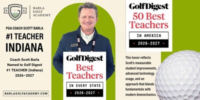 Coach Scott Barla Named Golf Digest's No. 1 Teacher in Indiana (2026-2027)