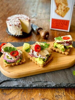 In honor of Rustic Bakery's 20th Anniversary, a curated group of culinary leaders have created their versions of a 'perfect bite' featuring Rustic Bakery and Cowgirl Creamery cheese pairings. This one was created by Lynda Balslev, Author of 