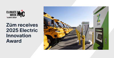 Zūm, a leader in modern student transportation, today announced that it has received a 2025 Electric Innovation Award for modernizing student transportation through technology and electrification.