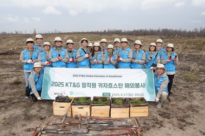 KT&G employee volunteer team in Kazakhstan.