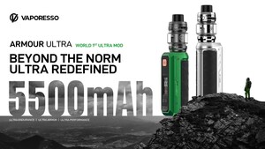 VAPORESSO lanza ARMOUR ULTRA para superar los límites del Box Mod con potencia de siguiente nivel