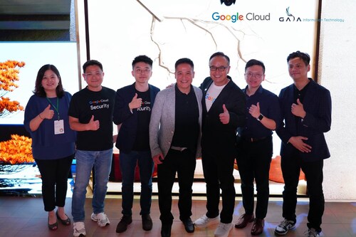 Celebrating a key milestone at our GCP MSSP launch event in Taiwan with Oliver Wu, CEO of GAIA Information Technology, alongside the Google Cloud team. (PRNewsfoto/GAIA Information Technology)
