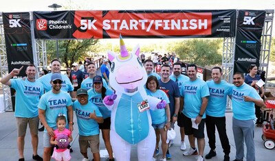 Associates from 17 AutoNation Phoenix locations united to raise and donate over <money>$80,000 t</money>o support Phoenix Children's Hospital. The team proudly displayed their support during the Miles that Matter 5k presented by AutoNation.