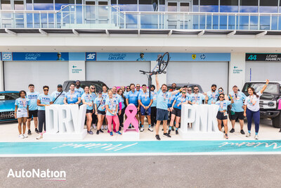 AutoNation Associates united in the fight against cancer by riding, running, and walking in the Dolphins Cancer Challenge to raise and donate <money>$540,000</money> for groundbreaking research at Sylvester Comprehensive Cancer Center in Miami.