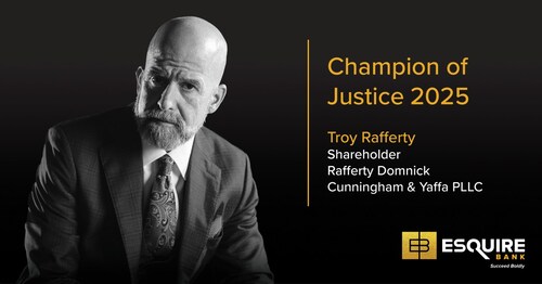 Troy A. Rafferty, “Champion of Justice” 2025. Troy A. Rafferty, “Champion of Justice” 2025.
