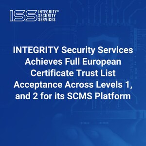INTEGRITY Security Services Achieves Full European Certificate Trust List Acceptance Across Levels 1, and 2 for its SCMS Platform