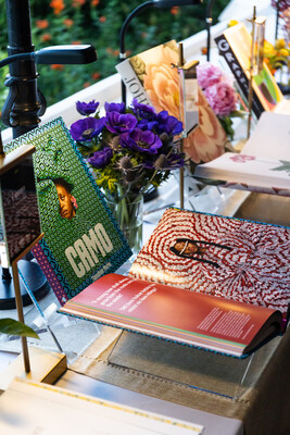 The winning books were lavishly displayed at the 2025 Booktique Awards at Chateau Marmont on September 18, 2025 in Los Angeles, California. (Photo by Katie Doherty for Booktique)