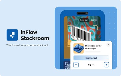 Grab, scan, and go -- track inventory easily with the inFlow Stockroom app. (CNW Group/inFlow Inventory)