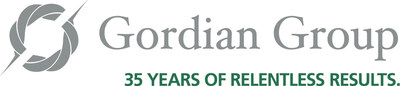 Gordian Group logo featuring a circular knot emblem and tagline: 35 Years of Relentless Results.