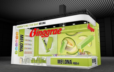 A bird's eye view of the booth of Binggrae 'ANUGA 2025'
