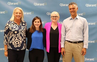 Left to right: Qlarant Foundation Executive Director Amanda Neal, Catchafire Sr. Director of Customer Success, Leanne Posko, Community Relations Leader, and Qlarant CEO Dr. Ronald Forsythe, Jr. at the 2025 Qlarant Foundation Awards Celebration.