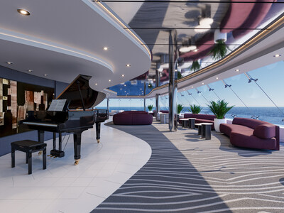MSC Poesia's Top Sail Lounge in MSC Yacht Club