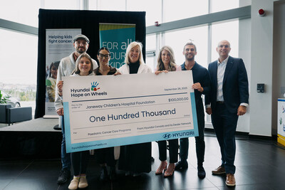 L'espoir sur roues de Hyundai a fait un don de 150 000 $ à la fondation Janeway Children's Hospital Foundation de St. John's afin de venir en aide aux enfants atteints de cancer