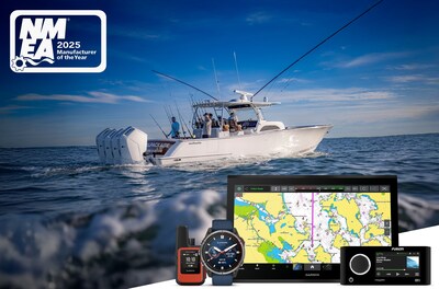 Garmin has been named Manufacturer of the Year for the 11th consecutive year by members of the National Marine Electronics Association (NMEA®) at its annual conference and awards banquet held Sept. 25 in West Palm Beach, Fla., and received eight Product of Excellence awards across various categories.