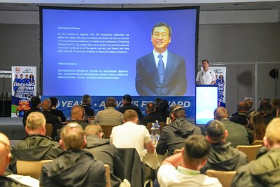 Mr. Wang Feng in his celebratory speech