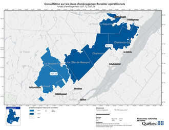 Am&#233;nagement forestier &#224; Portneuf-Laurentides-Charlevoix et Bas-Saguenay Consultation publique du 29 septembre au 24 octobre 2025 (Groupe CNW/Minist&#232;re des Ressources naturelles et des For&#234;ts)