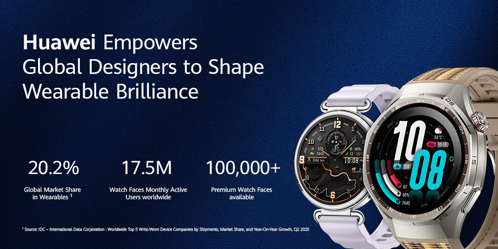 Huawei Empowers Global Designers to Shape Wearable Brilliance with 100,000+ Watch Faces