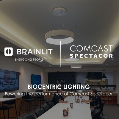 BrainLit Announces Comcast Spectacor's Expansion of Biocentric Lighting from Locker to Conference Rooms