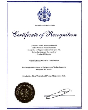 Saskatchewan Blue Cross™ celebrates renewed provincial proclamation and launches 2025 Health Literacy Report