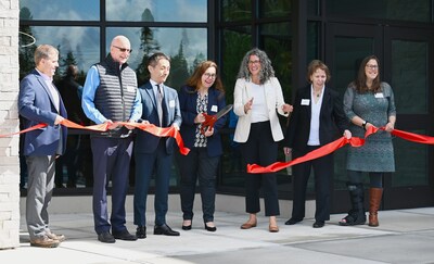 Pictured from left to right:
• Jeremy Evans, CEO of Adirondack Frontier 
• Andy Bailey, CEO of ViruSure and Biosafety Testing Services for Asahi Kasei Life Science
• Yusuke Kanazawa, Head of Bioprocess Division for Asahi Kasei Life Science
• Gladis Zamparo, CEO of Bionique Testing Laboratories 
• Alison Webbinaro, New York State Governor’s Regional Representative for the North Country 
• Lindy Ellis, Franklin County Legislator 
• Jordanna Mallach, Town of Harrietstown Supervisor