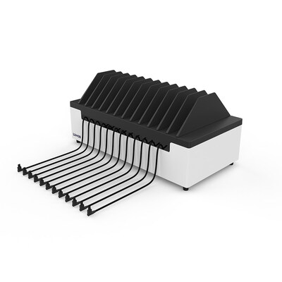 The Luxor 12-Port USB-C Charging Station is a powerful, pre-wired desktop charging hub built for use in school settings, offices, and tech-forward environments.