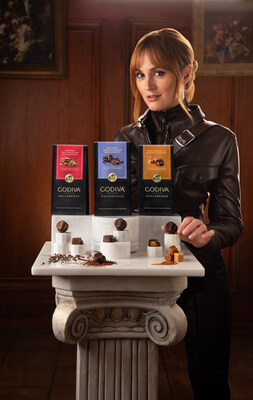 Leighton Meester embodies the timeless elegance of GODIVA’s namesake in the brand’s striking NEW Masterpiece campaign