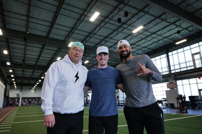 Credit: BRUCE BOLT | King of Juco, CEO & Founder Bear Mayer, and Fernando Tatis Jr.
