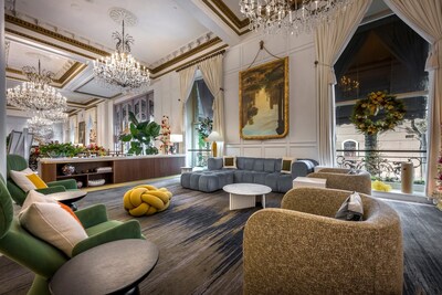 Le Pavillon Hotel located in New Orleans, La. Hotel owner, Ashford Hospitality Trust Inc., and Premier, collaborated with Montgomery Roth to complete the conversion and historic conservation of Le Pavillon New Orleans, to a Tribute Portfolio Boutique Hotel. The $19 million architecture and interior design renovation of the 1907 Renaissance-style property in downtown New Orleans is listed on the National Register of Historic Places. The project scope included the redesign of the lobby, guestrooms, suites, meeting spaces, dining areas, and the renovation of Bar 1803. Historic antiques and architectural details such as Napoleon's Carrera marble bathtub, Rococo Revival furnishings, and original crown moldings were preserved and incorporated into the refreshed design. New finishes, lighting, furnishings and layouts were introduced to balance the historic character of the building with contemporary function. The result is a cohesive transformation of the 226-room hotel. Photo Credit: Stephen Young - Pro Photographer + Filmmaker.