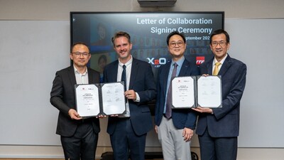 Leaders from the Institute of Technical Education (ITE) Singapore and X2O Media mark the official signing ceremony to launch ITE's new next-generation hybrid learning space, powered by OneRoom.