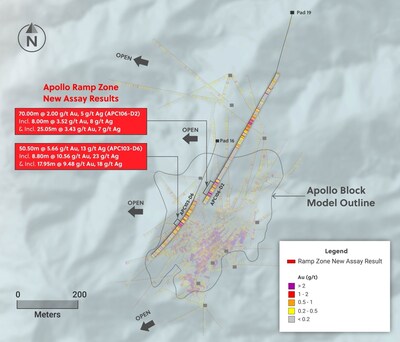 Figure 1: Plan View of the Apollo System Highlighting Drill Holes Announced in this Release (CNW Group/Collective Mining Ltd.)
