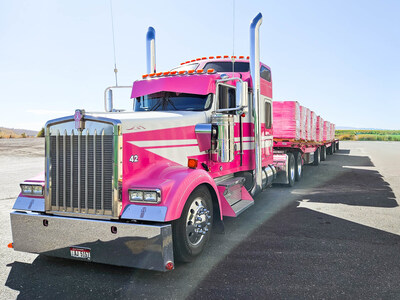 The pink Standlee hay truck is more than a means of delivery, it’s a rolling symbol of hope, strength, and support in the fight against breast cancer.