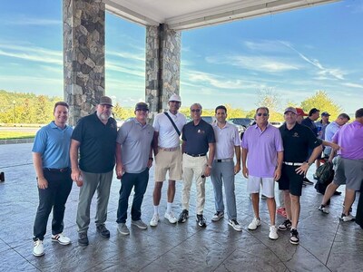 Representatives from the Community-Police Relations Foundation, Broadstreet Global, and other supporters arrive at the Second Annual Charity Golf Tournament at Trump National Golf Club Westchester.
