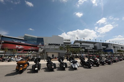The Official Biketoberfest® Welcome Center located trackside in Daytona International Speedway’s display area is one of the stops on the MotoPassport Scavenger Hunt during Biketoberfest® in Daytona Beach on Oct. 16-19.