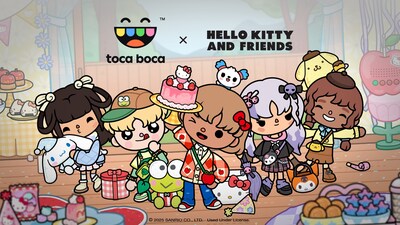 The kawaii crew is back and bigger than ever! Toca Boca is launching its second in-game collaboration with Sanrio, bringing beloved characters to Toca Boca World in an exciting new way. (CNW Group/Spin Master Corp.)