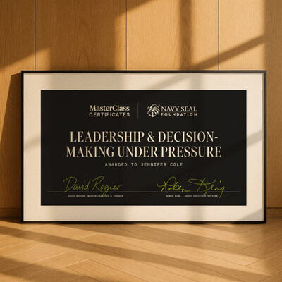 Leadership and Decision-Making Under Pressure With the Navy SEAL Foundation and MasterClass Certificates