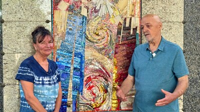 Artists Alexander and Daniela Mandradjiev of Alexander Studio share their creative process behind the mosaics that give the Open-Air Mausoleum of the Holy Spirit its distinctive beauty and prayerful atmosphere.