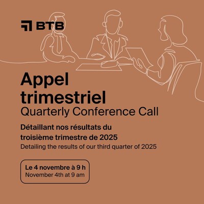 FPI BTB publiera ses résultats du troisième trimestre 2025 et tiendra une conférence téléphonique