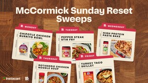 McCormick® Launches 'Sunday Reset' Sweepstakes with Instacart to Help with Weekly Meal Prep