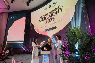 Three Muslim-friendly lifestyle brands, NARA, CAMELLIA and MZH has made their debut in Malaysia at the Global Premiere Ceremony 2025: A New Era of Modest Elegance. From left: YM Raja Haniza, Founder of CAMELLIA; YM Tengku Khairul Adena, Founder of NARA; and Sophia, Founder of MZH.
